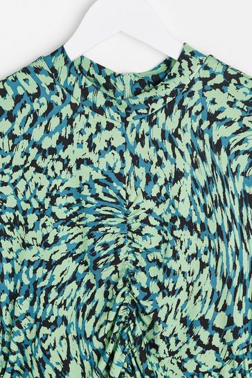 Buy Oliver Bonas Green Animal Swirl Midi Dress from Next Poland