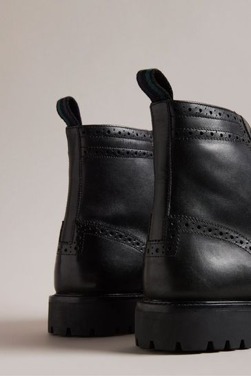 Buy Ted Baker Jakobe Black Chunky Leather Lace Up Boot from Next USA