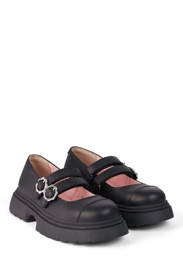 Kickers Kenzi Mary Jane Black Shoes