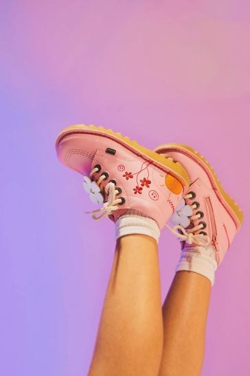 Kickers Pink Hi Happy Boots