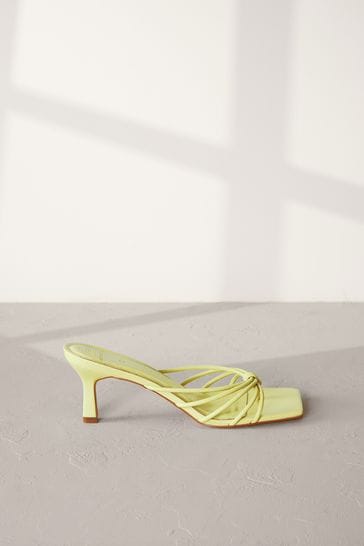 Buy Lime Green Signature Leather Toe Post Mule Heels from Next Kuwait