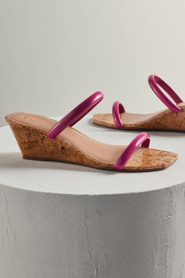 Pink cork wedges shop