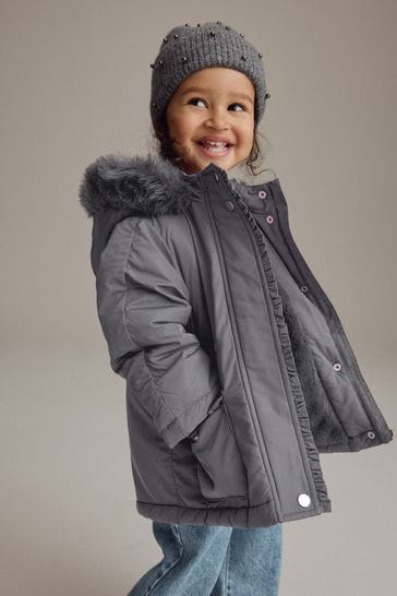 Grey frill jacket discount