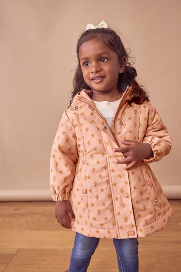 Buy Pink Shower Resistant AOP Skirted Coat 3mths 7yrs from Next Bahrain