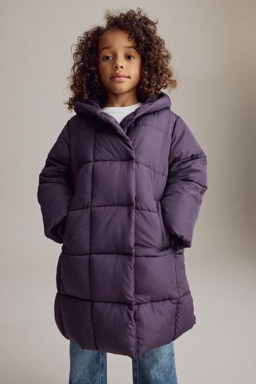 Fur lined hooded coat 2025