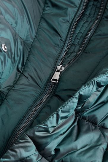 Buy Green Shower Resistant Faux Fur Trim Double Layer Padded Coat 3 16yrs from Next Denmark