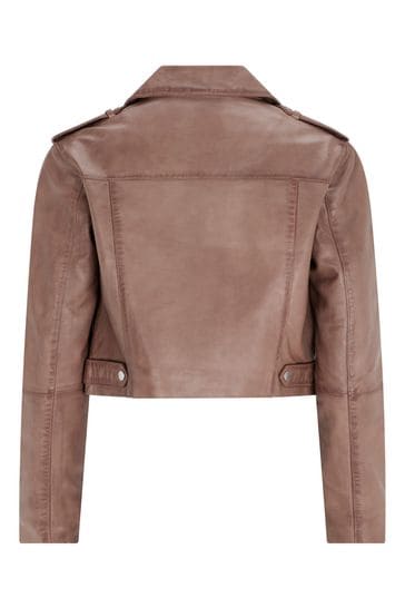Leather jacket shop mint velvet