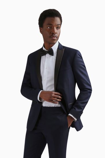 Buy Ted Baker Tailoring Blue Slim Fit Tuxedo Jacket from Next Luxembourg