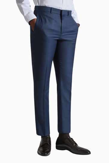 Ted Baker Tailoring Blue Tai Slim Fit Semi Plain Trousers