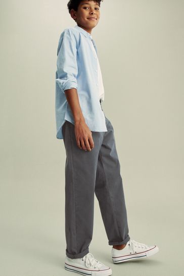 Buy Charcoal Grey Loose Fit Chino Trousers 3 16yrs from Next Cyprus