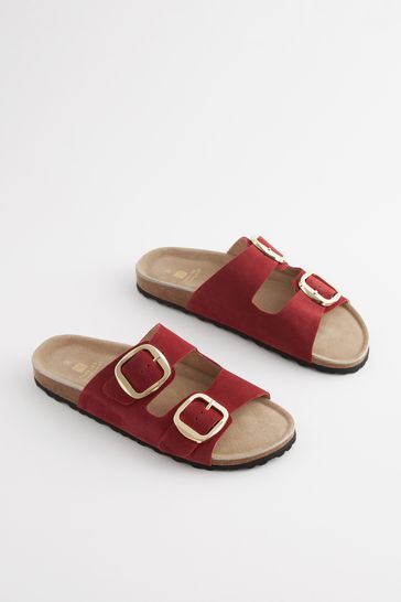 Red 2 strap sandals deals