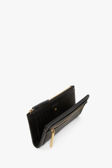Buy Jasper Conran London Large Darcey Leather Black Purse from