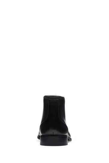 Clarks arlo boot black leather discount