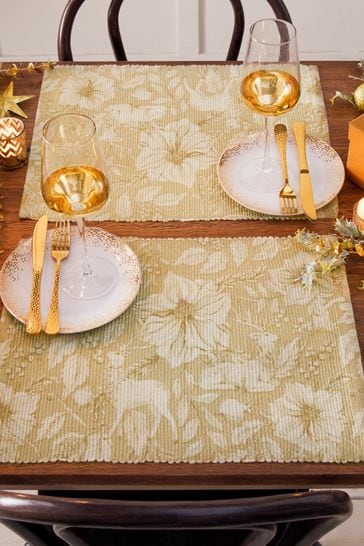 Buy Stag from of Gold Set Table Placemats 4 Malaysia Next Paoletti