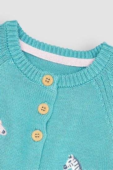 Buy JoJo Maman B b Duck Egg Blue Safari Animals Appliqu Cardigan