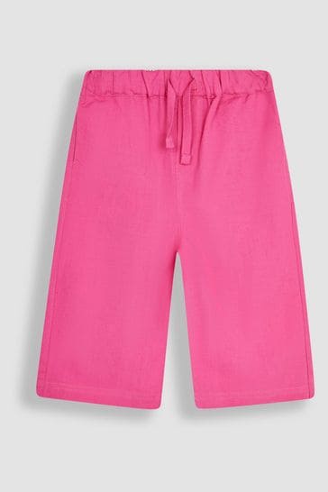 JoJo Maman Bébé Fuchsia Cotton Linen Summer Trousers