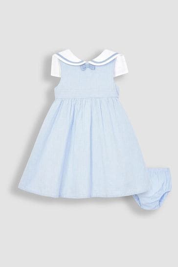 JoJo Maman Bébé Blue Sailor Party Dress