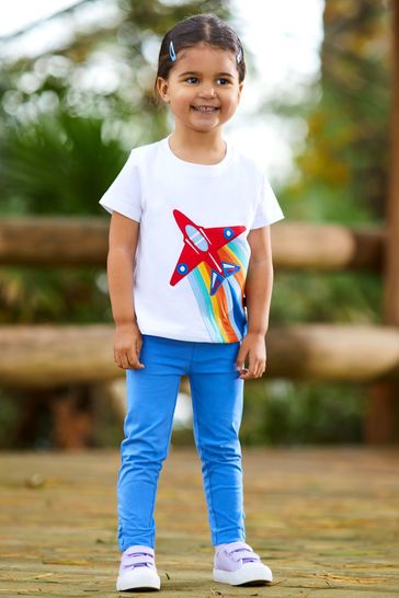 JoJo Maman Bébé White Red Arrows Appliqué T-Shirt