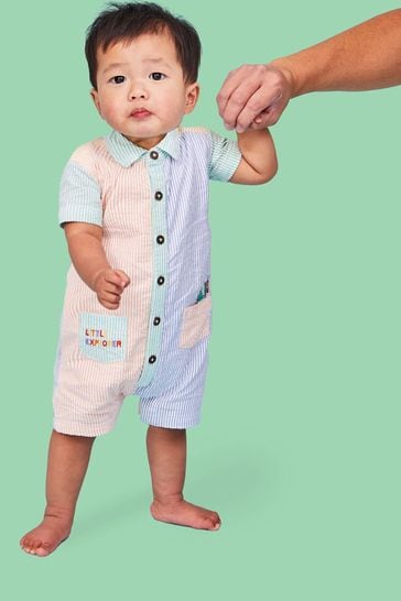 JoJo Maman Bébé Green The Very Hungry Caterpillar Embroidered Romper