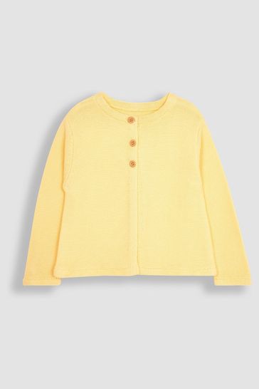 JoJo Maman Bébé Yellow Classic Cotton Cardigan