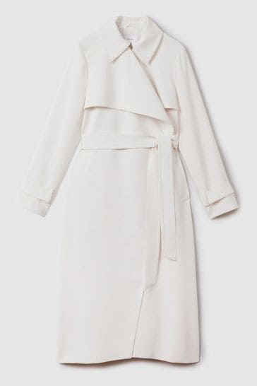 All white outlet trench coat