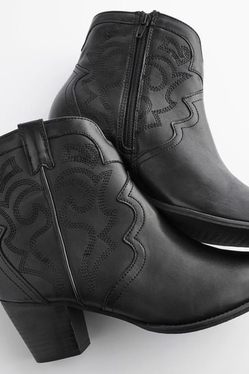 Black western 2025 cowboy boots