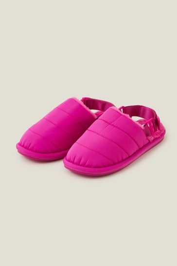 Accessorize Pink Quilted Slingback Slippers
