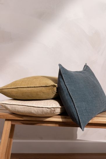 Buy Yard Ribble Acid Wash Polyester Filled Cushion from the Laura