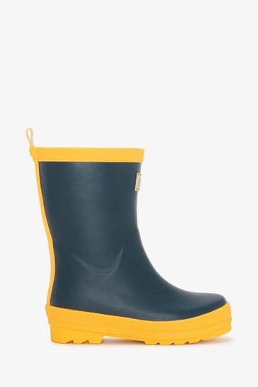 Hatley Blue Matte Rain Boots