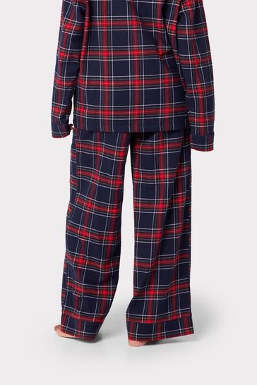 Chelsea Peers Blue Flannel Check Print Pyjama Bottoms