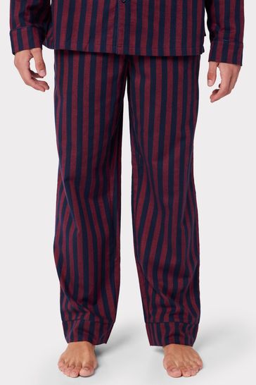 Buy Chelsea Peers Red Flannel Stripe Print Mens Pyjama Bottoms