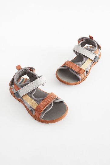 Neutral Mineral Wide Fit (G) Lightweight Touch Fastening Adjustable Strap Trekker Sandals