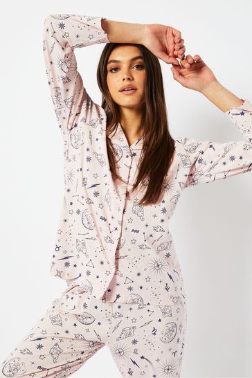 Skinnydip Pink Zodiac Celestial Pyjama Set