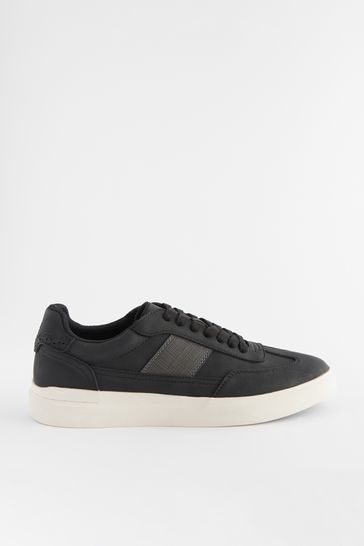 Smart black trainers clearance