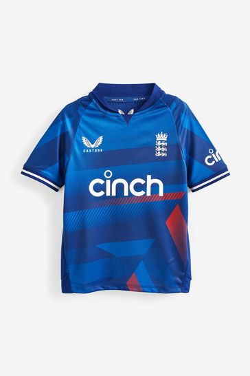 Castore Blue England World Cup Kids Cricket Shirt