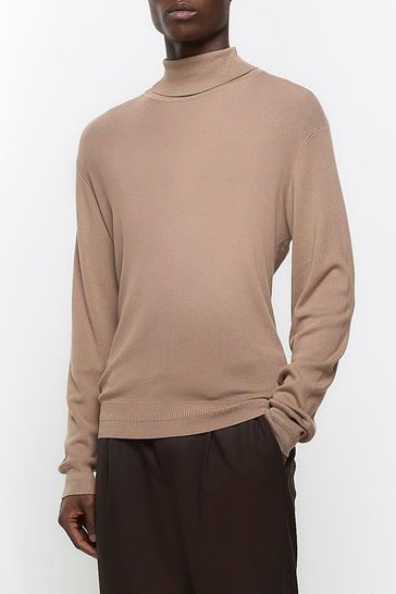 River island mens sale roll neck jumper