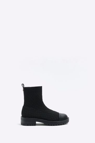Black wide sales fit sock boots