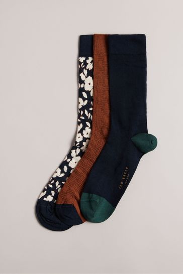 Ted Baker Black/Brown Becools Multi Socks