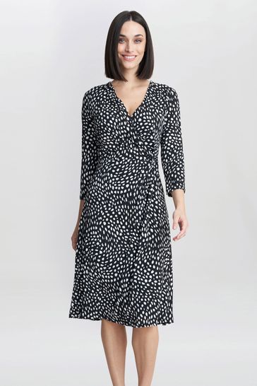Gina bacconi wrap sales dress