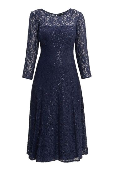 Lace three quarter sleeve dresses store