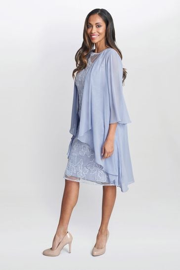 Dress with hot sale chiffon jacket