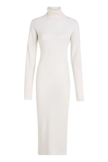 Calvin klein white formal hot sale dress