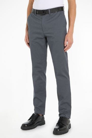 Calvin Klein Grey Modern Twill Chino Trousers