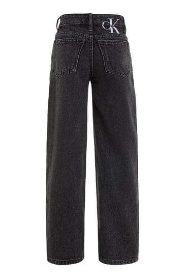 Calvin Klein Jeans High Rise Wide Leg Black Jeans