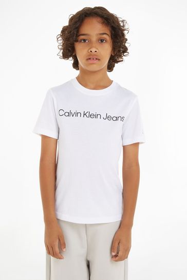 Calvin Klein Jeans Kids White Logo T-Shirt