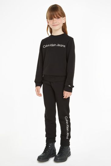 Calvin Klein Jeans Kids Logo Black Sweat Set