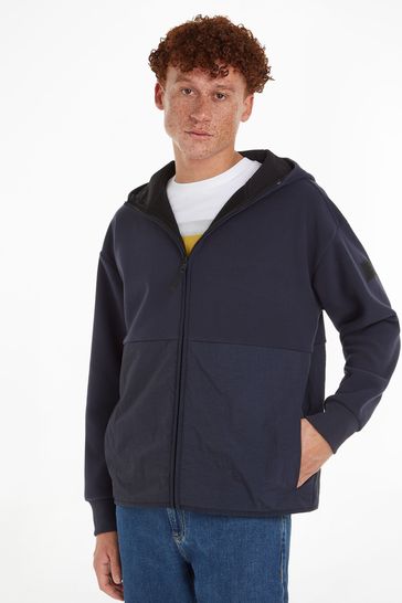 Calvin Klein Blue Bonded Fleece Jacket