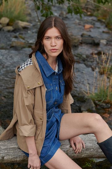 Buy Barbour Blue Evelyn Denim 100 Cotton Playsuit from Next Netherlands