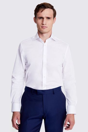 MOSS Off White Tailored Stretch Shirt