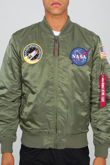 Buy Alpha Industries Green MA 1 VF NASA Jacket from the Laura